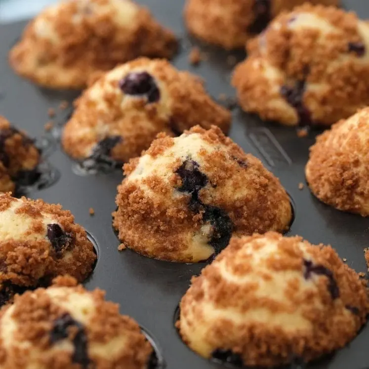 Blueberry Streusel Muffins with Date Paste